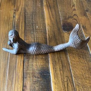 Cast iron mermaid decoration